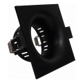Cornice per faretto da incasso GU10 8,6x8,6 cm nera