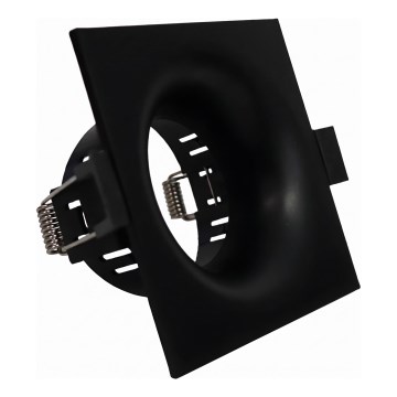 Cornice per faretto da incasso GU10 8,6x8,6 cm nera