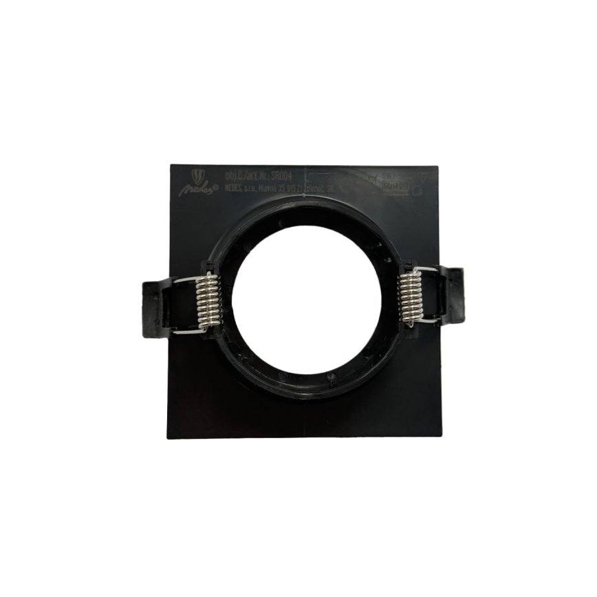 Cornice per faretto da incasso GU10 8,6x8,6 cm nera
