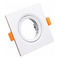 Cornice per faretto da incasso GU10 9x9 cm bianca