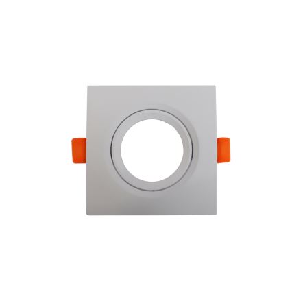 Cornice per faretto da incasso GU10 9x9 cm bianca