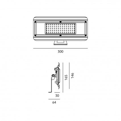Corpo illuminante tecnico LED 4 in 1 MULTILUXO LED/100W/230V 4000K IP65 30 cm