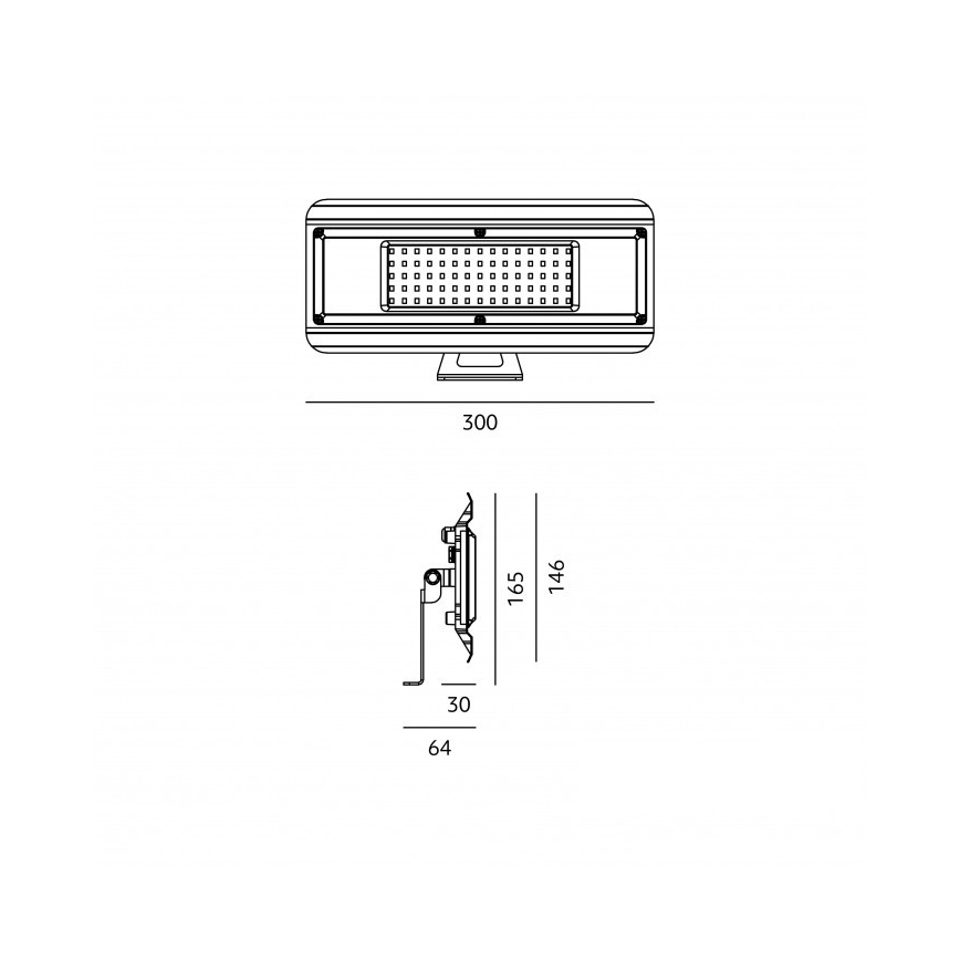 Corpo illuminante tecnico LED 4 in 1 MULTILUXO LED/100W/230V 4000K IP65 30 cm