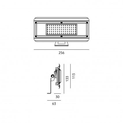 Corpo illuminante tecnico LED 4 in 1 MULTILUXO LED/50W/230V 4000K IP65 25,6 cm