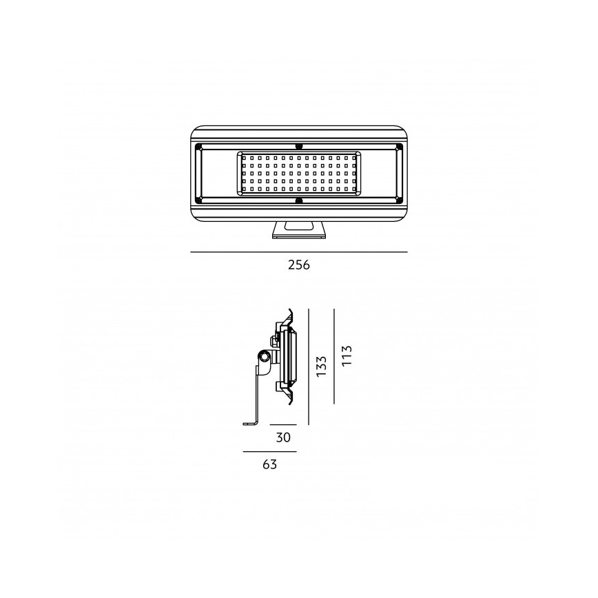 Corpo illuminante tecnico LED 4 in 1 MULTILUXO LED/50W/230V 4000K IP65 25,6 cm