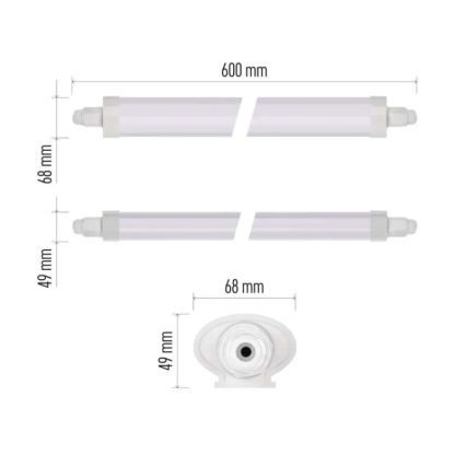 Apparecchio tecnico a LED DUSTY LED/18W/230V IP65 4000K 60 cm