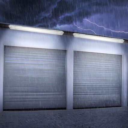 Corpo illuminante tecnico LED per tubi T8, 2x G13, 20W, 230V, 6500K, 120 cm, IP65, bianco