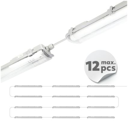 Corpo illuminante tecnico LED per tubi T8 2xG13/18W/230V 4000K IP65 127 cm