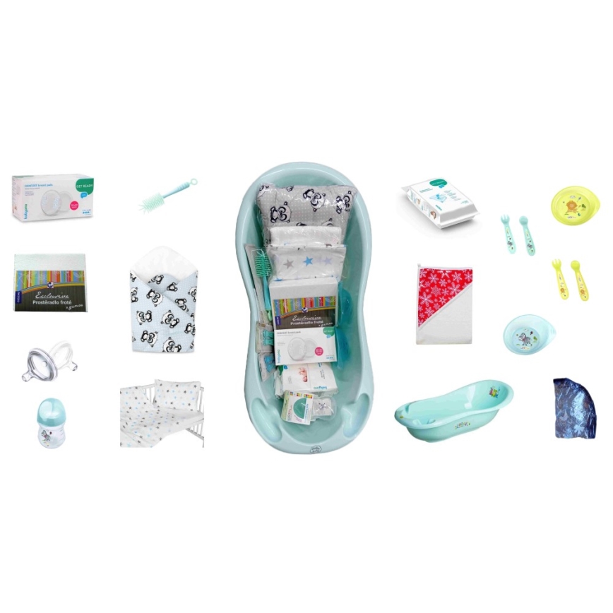 COSING - Kit di avviamento da 16 pezzi per neonati, verde menta