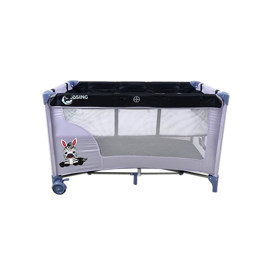 COSING - Lettino da viaggio regolabile ADAM Zebra Grey