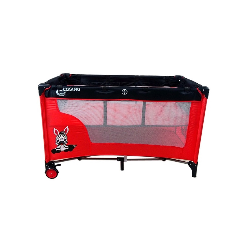 COSING - Lettino da viaggio regolabile ADAM Zebra Red