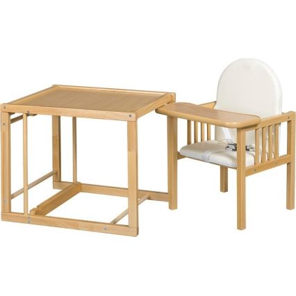 COSING - Sedia da pranzo per bambini 2 in 1 Viktoria faggio/crema