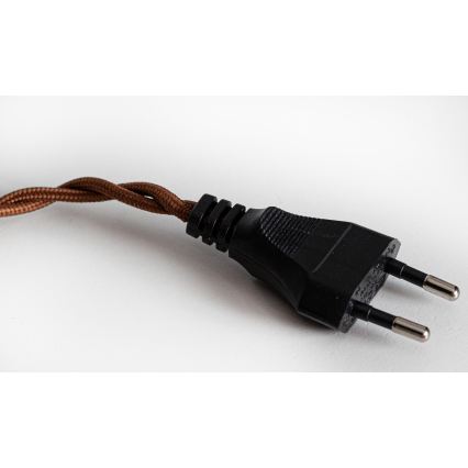 Cottex - Lampada a sospensione con cavo e spina NORA 1xE14/5W/230V marrone