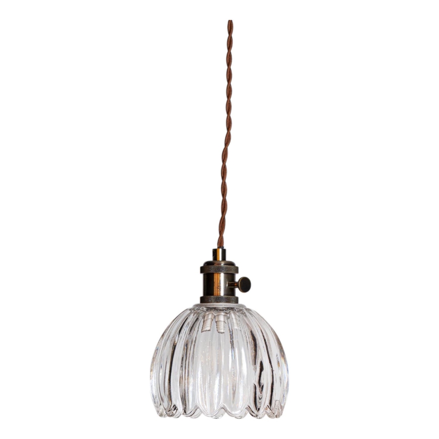 Cottex - Lampada a sospensione con cavo da collegare alla presa NORA 1xE14/5W/230V, trasparente