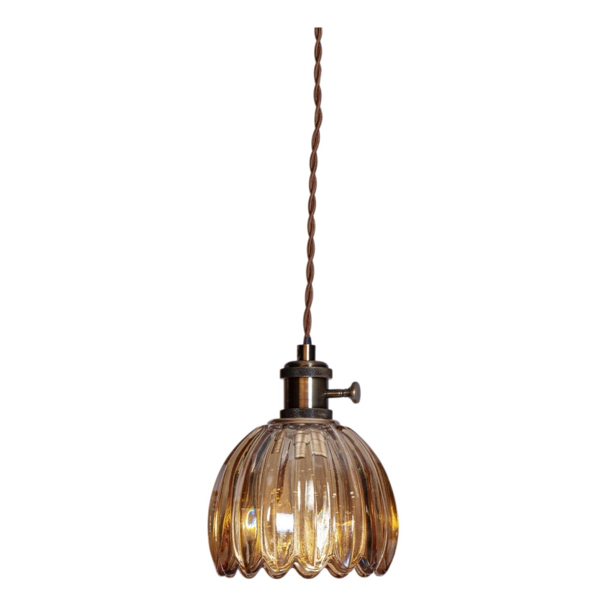 Cottex - Lampada a sospensione su cavo NORA 1xE14/5W/230V marrone