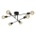Cottex - Lampada da soffitto a montaggio superficiale BATON 6xE27/60W/230V nero