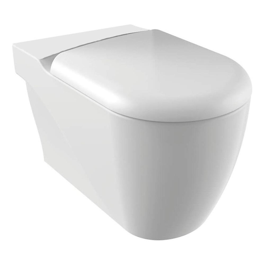Creavit - WC combinato GRANDE XL scarico inferiore/posteriore ceramica/bianco