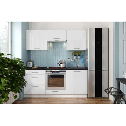 Cucina componibile CELESTE 180 cm, bianco lucido