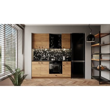 Cucina componibile CLAIRE 180 cm, finitura Rovere Craft