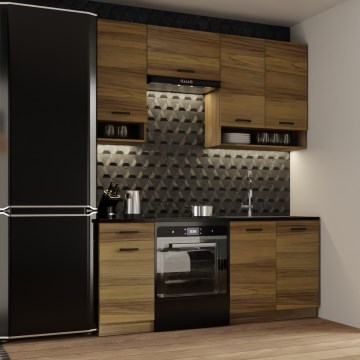 Cucina componibile JUNE 180 cm in rovere