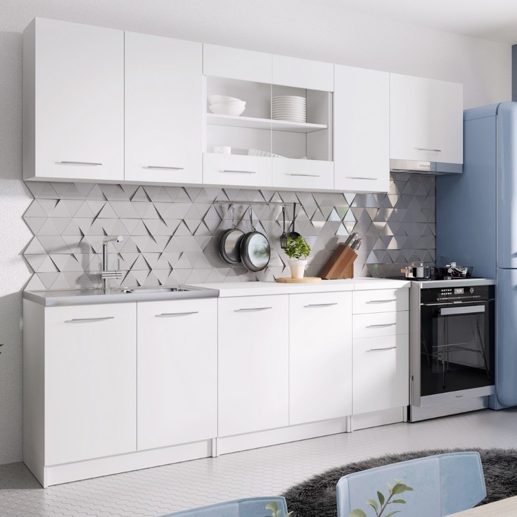 Cucina componibile MARISA 260 cm bianca