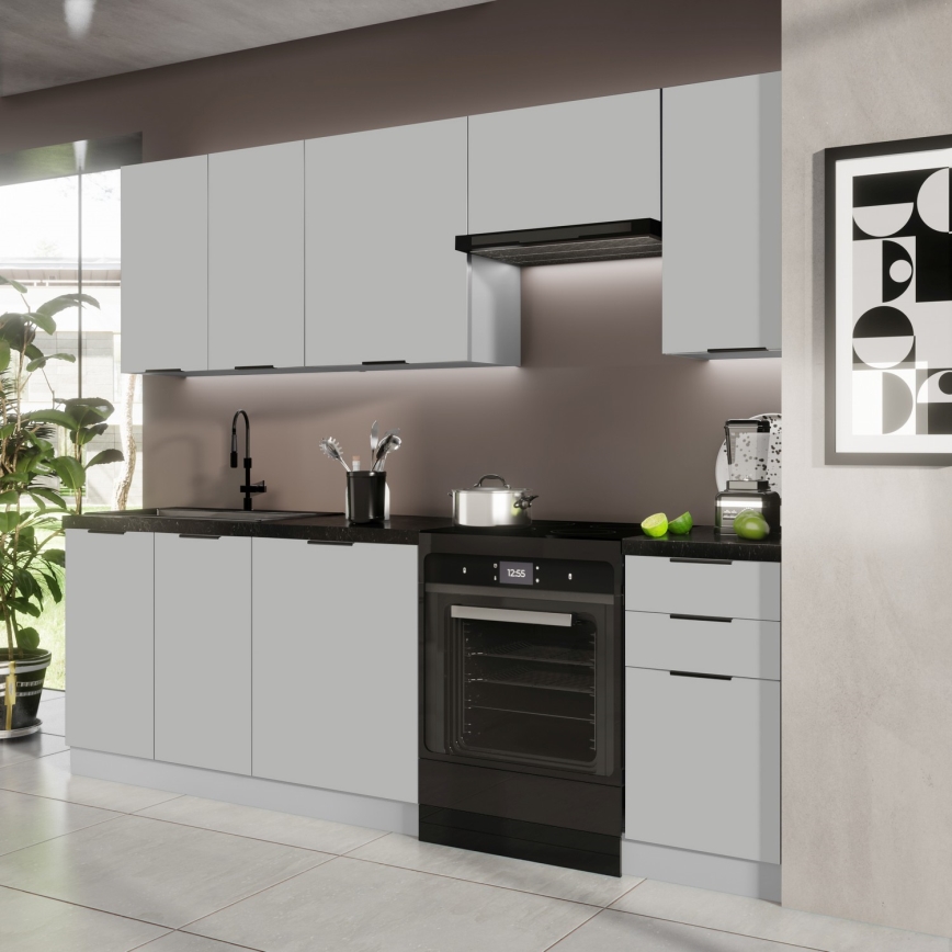 Cucina componibile PEARL 240 cm grigia