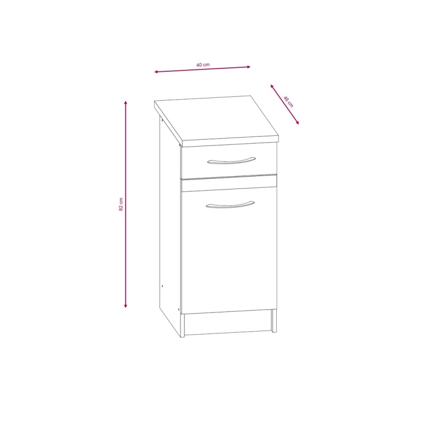 Cucina componibile VALERIA 240 cm rovere sonoma/marrone