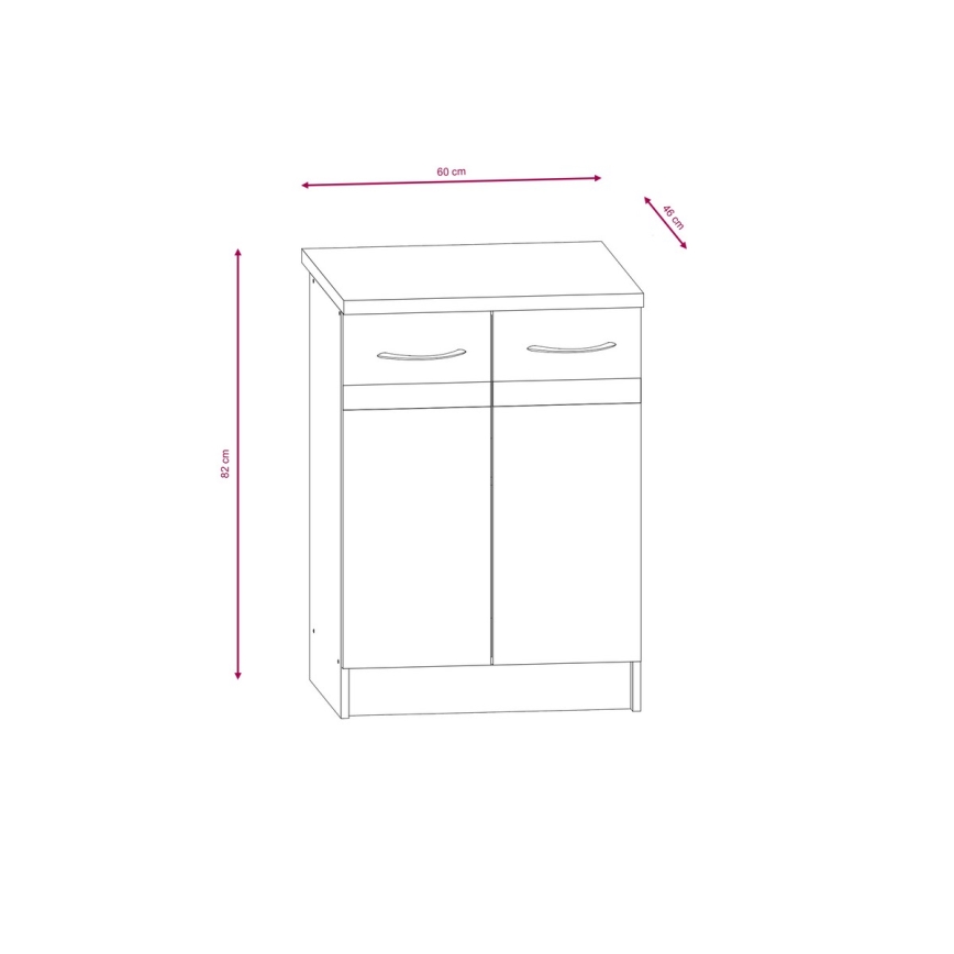 Cucina componibile VALERIA 240 cm rovere sonoma/marrone