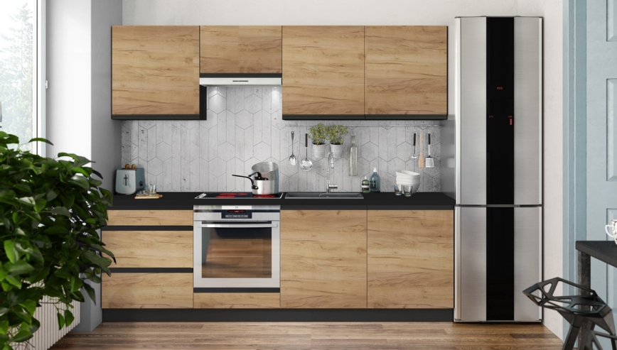 Cucina MARINA 240 cm in rovere craft