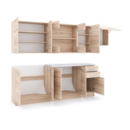 Cucina MARISA 260 cm, rovere sonoma