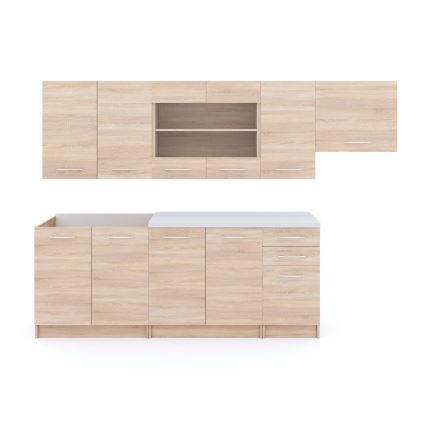 Cucina MARISA 260 cm, rovere sonoma
