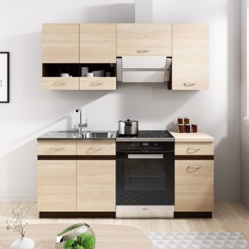 Cucina VALERIA 180 cm marrone/rovere sonoma