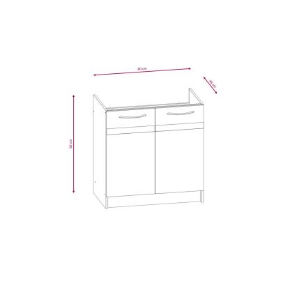Cucina VALERIA 180 cm marrone/rovere sonoma