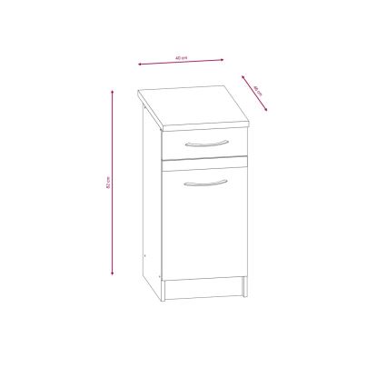 Cucina VALERIA 180 cm marrone/rovere sonoma