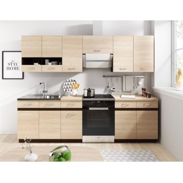 Cucina VALERIA 240 cm marrone/rovere Sonoma
