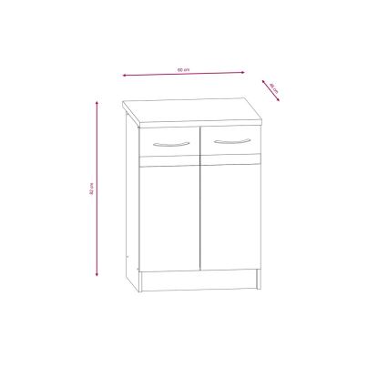 Cucina VALERIA 240 cm, marrone/rovere sonoma