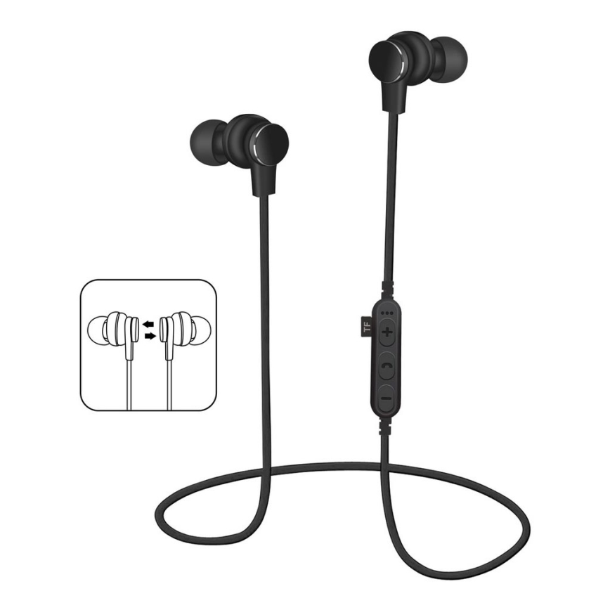 Cuffie Bluetooth con microfono e lettore MicroSD 80 mAh nero