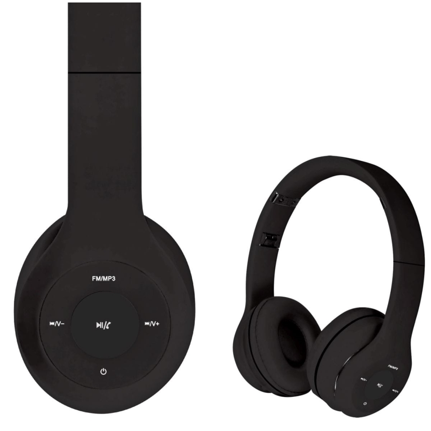 Cuffie wireless con microfono 400 mAh nero