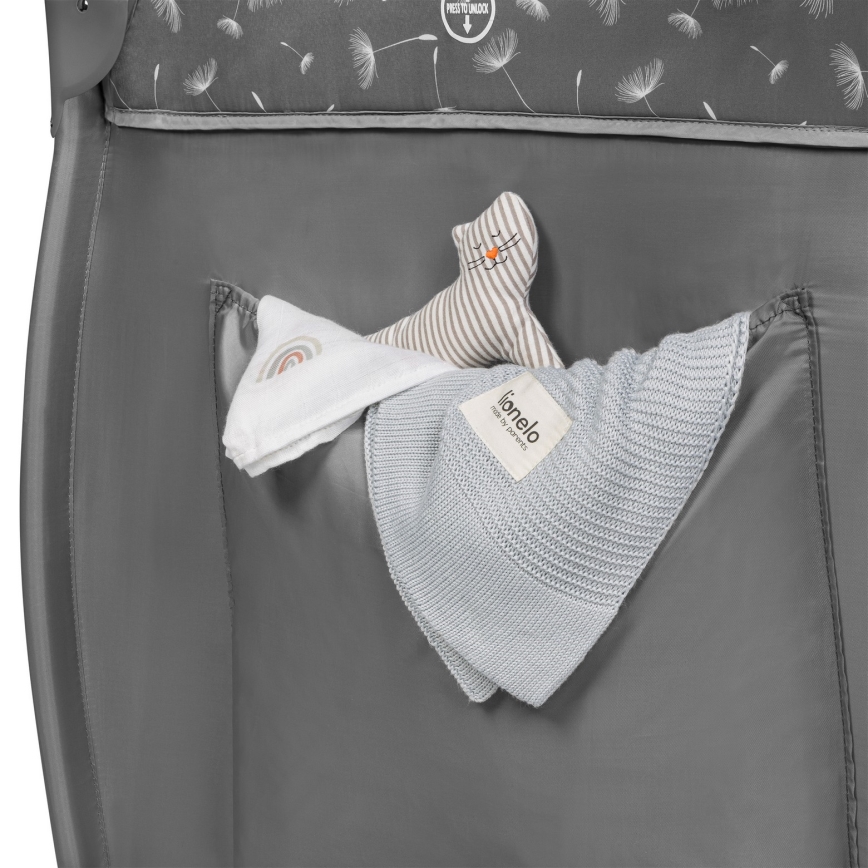 Culla da viaggio Lionelo STEFI PLUS Grigio e Bianco