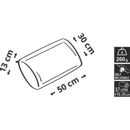 Self-inflating pillow verde