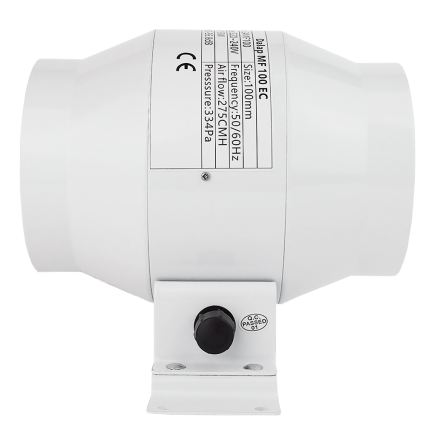 Dalap 24MF100 - Ventilatore da condotto con motore a risparmio energetico e regolatore di velocità MF 100 EC 18W/230V