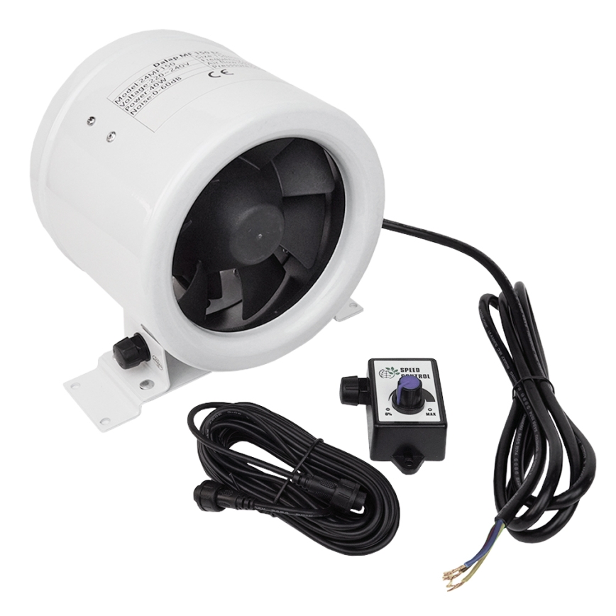 Dalap 24MF150 - Ventilatore da condotto con motore ad alta efficienza energetica e regolatore di velocità MF 150 EC 40W/230V