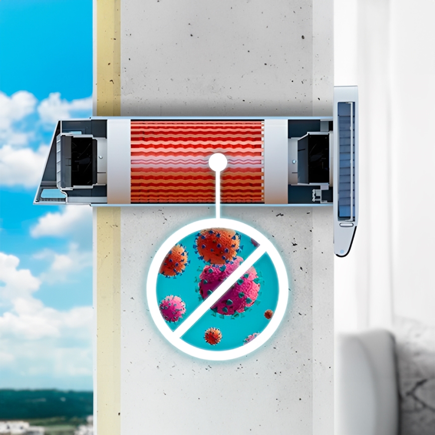 Dalap 25BP160 - Recuperatore di calore per locali BRISE 160 PROFI 22W/230V Wi-Fi + telecomando
