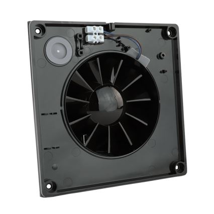 Dalap 41095ZW - Ventilatore assiale con temporizzatore e sensore di umidità 100 DARK ZW 8,4W/230V