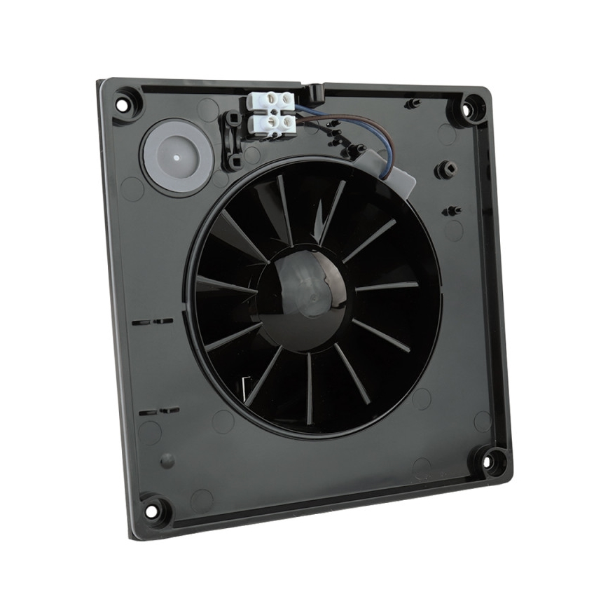 Dalap 41095ZW - Ventilatore assiale con temporizzatore e sensore di umidità 100 DARK ZW 8,4W/230V