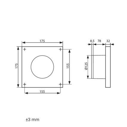 Dalap 41096ZW - Ventilatore assiale con temporizzatore 125 DARK ZW 10W/230V
