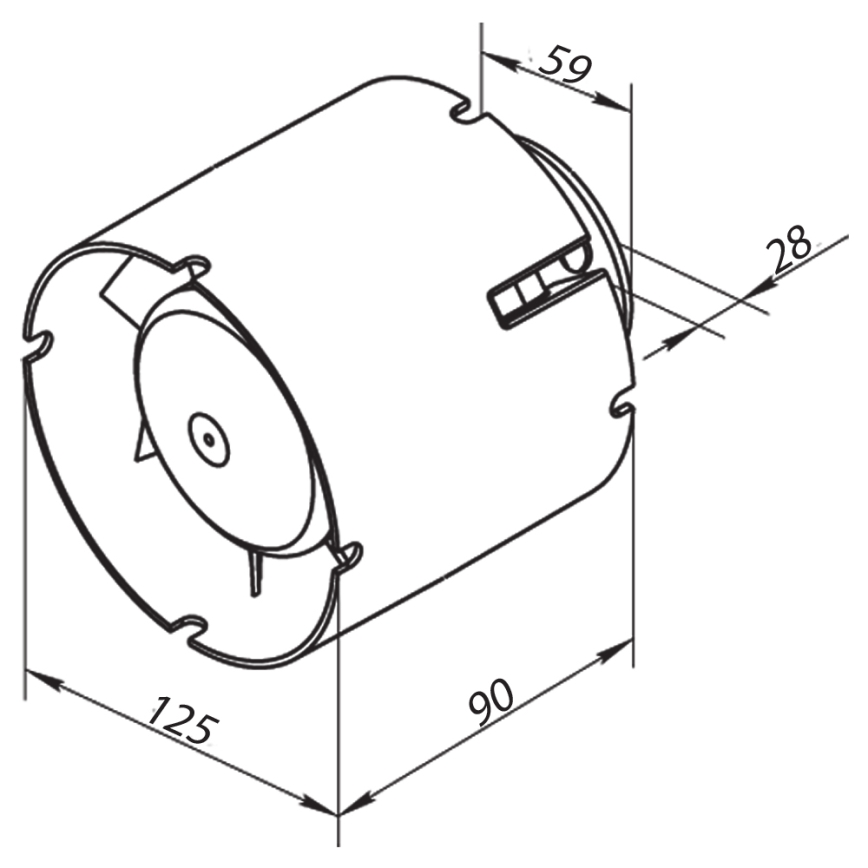 Dalap 41404 - Ventilatore assiale per condotto 125 SD 24W/230V