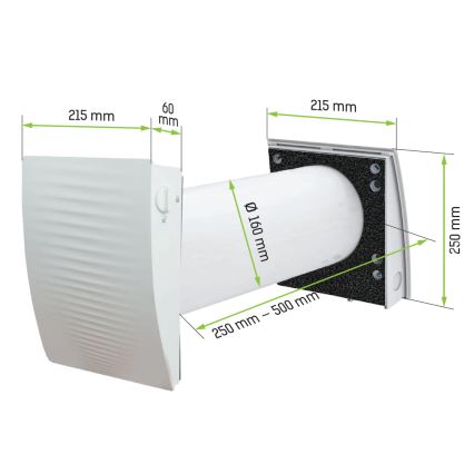 Dalap 55560 - Recuperatore d'aria per ambiente ZEPHIR SIMPLE 4,3W/230V