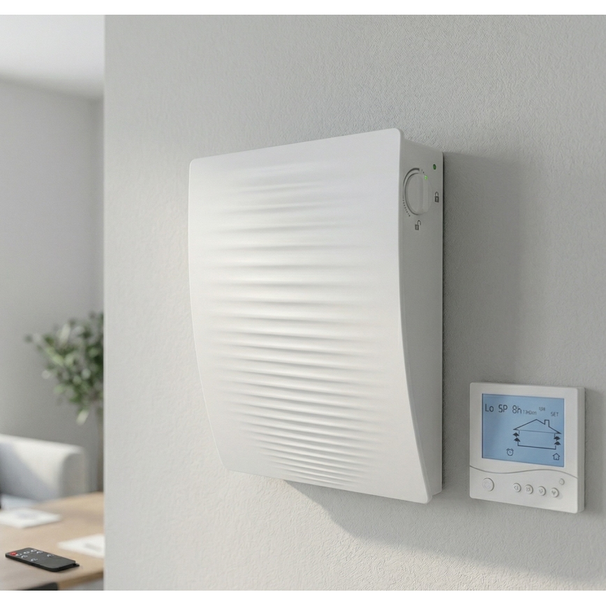 Dalap 55561 - Set di 2 recuperatori d'aria per ambiente ZEPHIR SIMPLE DOUBLE 7,61W/230V