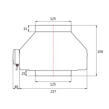 Dalap 8129 - Ventilatore radiale da condotto TURBINE M 125 62W/230V